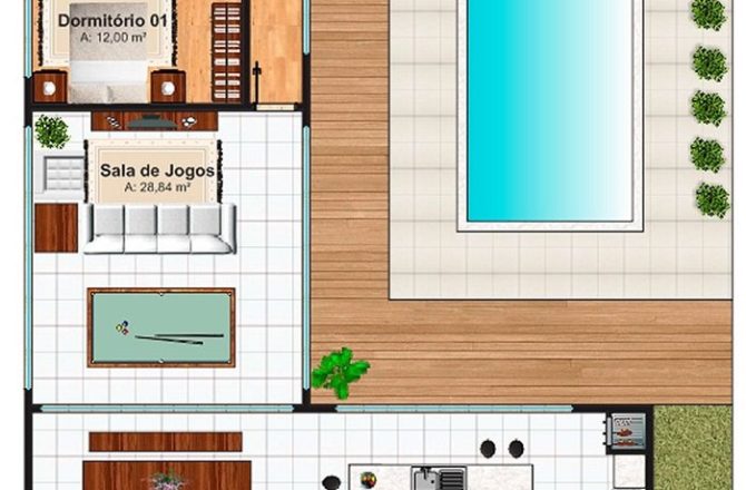 A cultura de um país na planta da casa